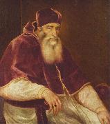 TIZIANO Vecellio Portrat des Papst Paul III. Farnese oil painting